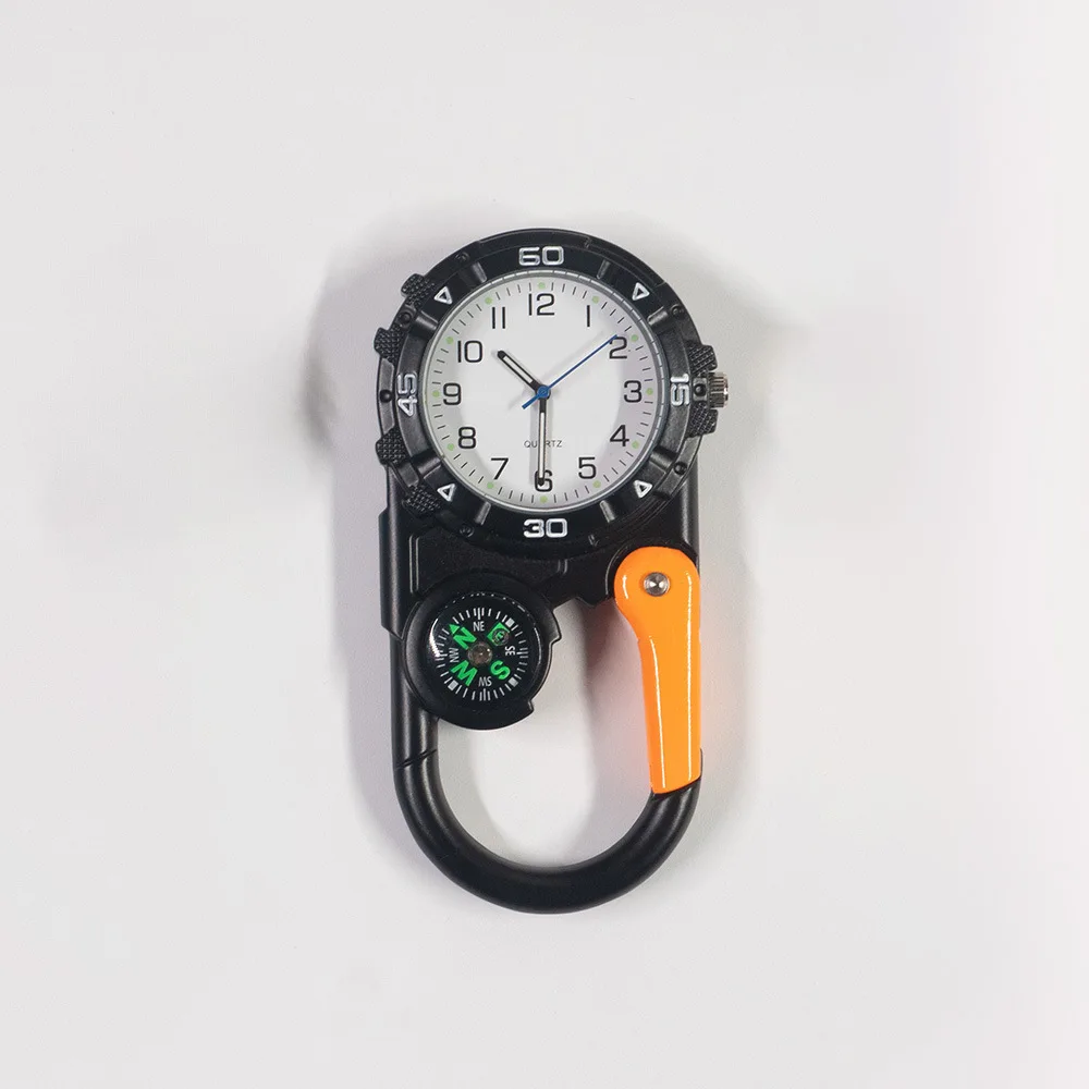 Multifunktionale Metall Bergsteigen Uhr Schlüsselbund FOB Taschenuhr Wanduhr Outdoor Bergsteigen Kompass Tragbare Werkzeug – Detail 8