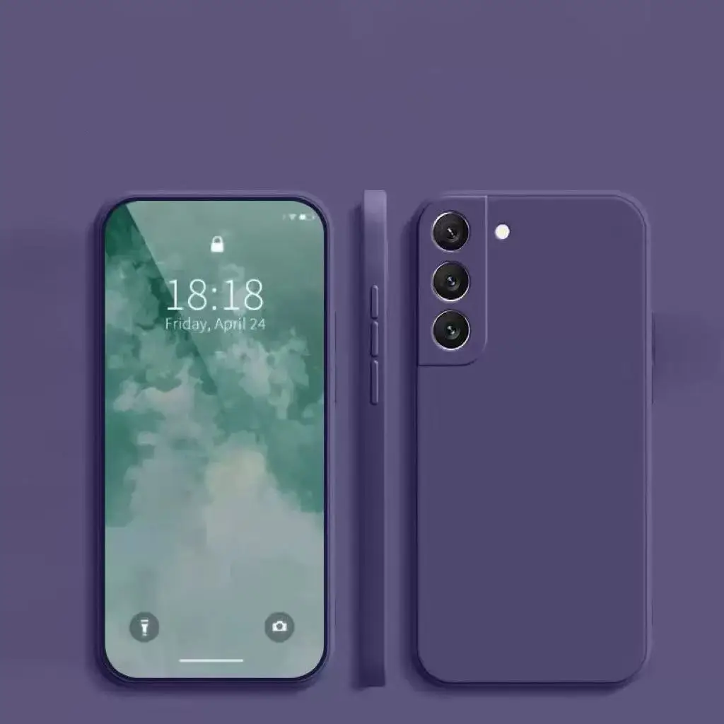 Velvet Silicone Shockproof Phone Case – Solid Color