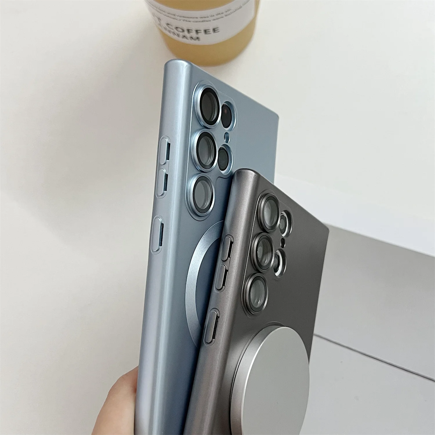 Magnetic Wireless Charger Matte Bumper Case