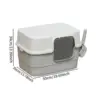 Hooded Cat Litter Box with Lid Low Entry for Indoor Cats Large Cat Potty 6