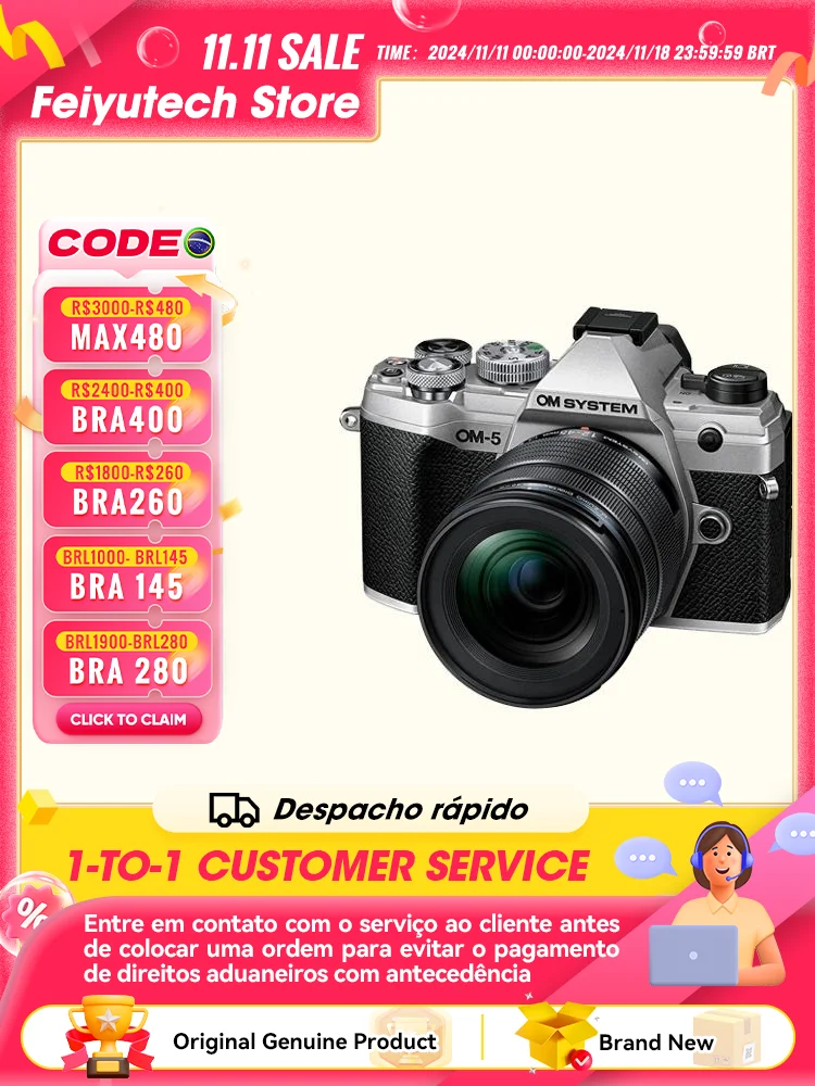 Olympus System OM-D OM-5 Mirrorless Camera Digital Camera Compact Professional Photography 20.30mp 4K Video