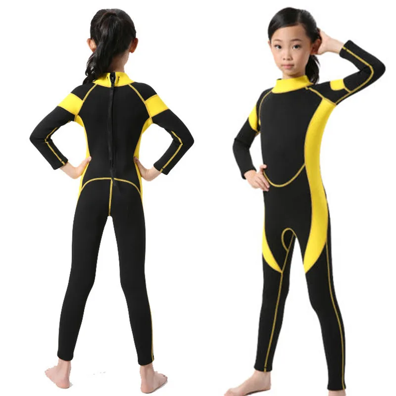Neoprene Long Sleeves Wetsuits Diving Suits for Boys/Girls Children Rash Guards One Pieces Surfing Swim Snorkel child#292553