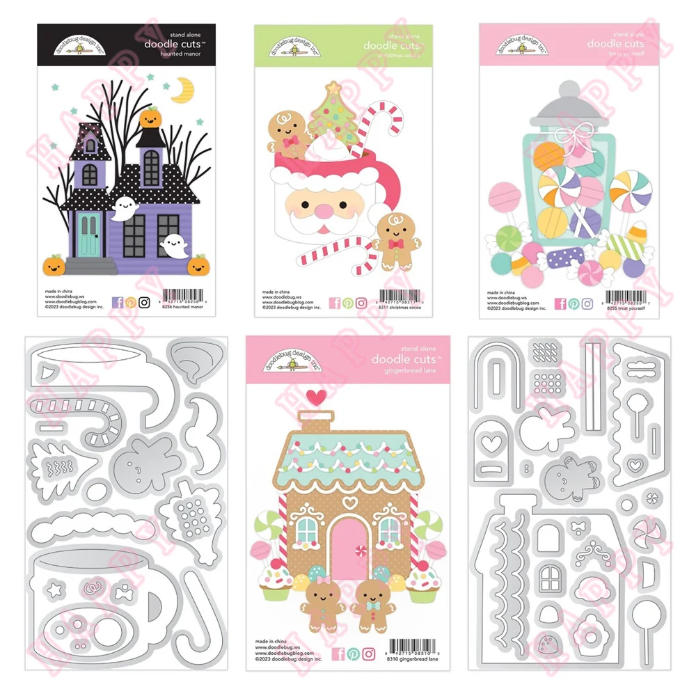 

New Christmas Metal Cutting Dies Gingerbread Lane Haunted Manor Decoration For DIY Scrapbook Diary Diy Make Album Paper Template