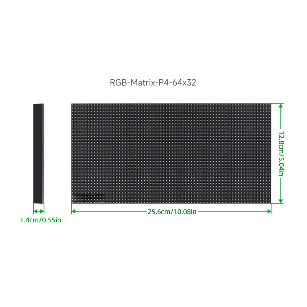 RGB Ǯ �÷� LED ��Ʈ���� �г�, ��� ���� ����, LED ��Ʈ���� ���, 64x32 �ȼ�, HUB75 �������̽�, ����� �Ƶ��̳��