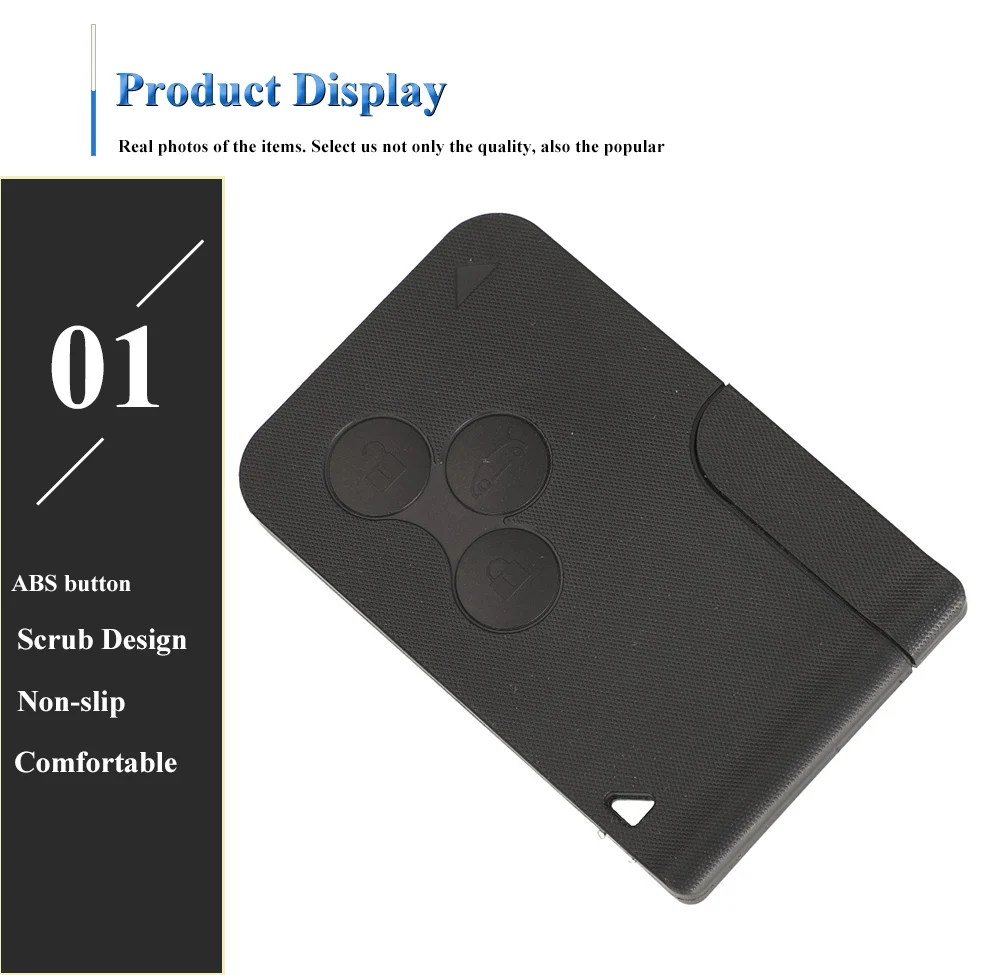 Jingyuqin 5 Stück 3 Tasten 433 MHz ID46 PCF7947 Chip & Insert Small Blade Remote Smart Key Card für Renault Megane Scenic Grand – Detail 11