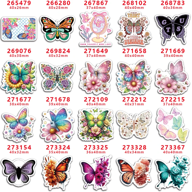DIY Craft Supplies Cartoon Character Flat Back Planar Resins 10 pieces Butterfly PR265479