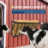Wall Mount Hay Feeder Rack, Heavy Duty Carbon Steel Hay Holder, Large Capacity for Horses Goats Cattle Sheep Livestock,Farm Use