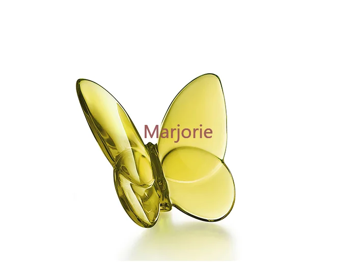 2021 Butterfly Wings Fluttering Glass Crystal Papillon Lucky Butterfly Glints Vibrantly with Bright Color Ornaments Home Decore 