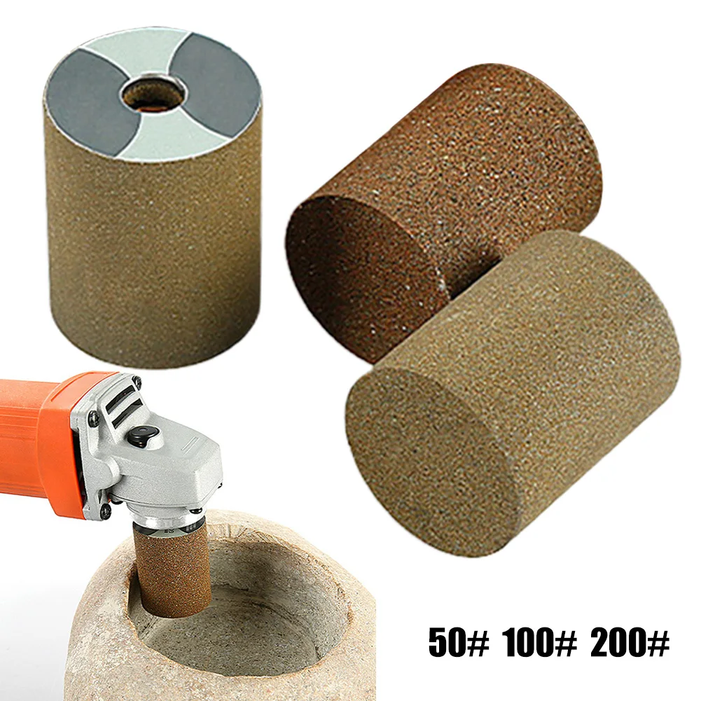 

1PC Cylindrical Diamond Grinding Wheel M10 Thread Polishing Head Abrasive Sanding Wheel 50/100/200 Grit For Angle Grinder