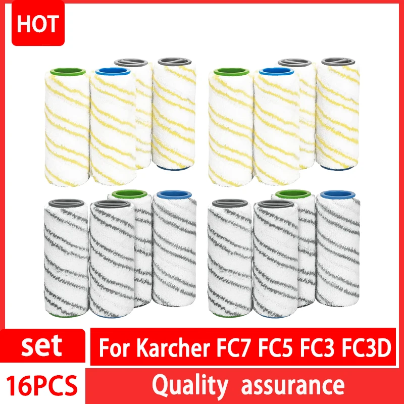 For Karcher FC7 FC5 FC3 Microfiber Rollers for Karcher 2.055-006.0 for Cleaning Hard Floors Smart home Replacement Rollers