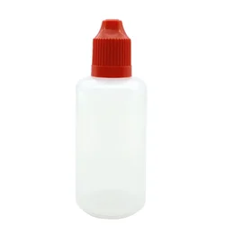 Wholesale Refillable Plastic Liquid Dropper Bottles - Pack of 5 Squeezable, Empty Containers - 5pcs x 20ml (Red)