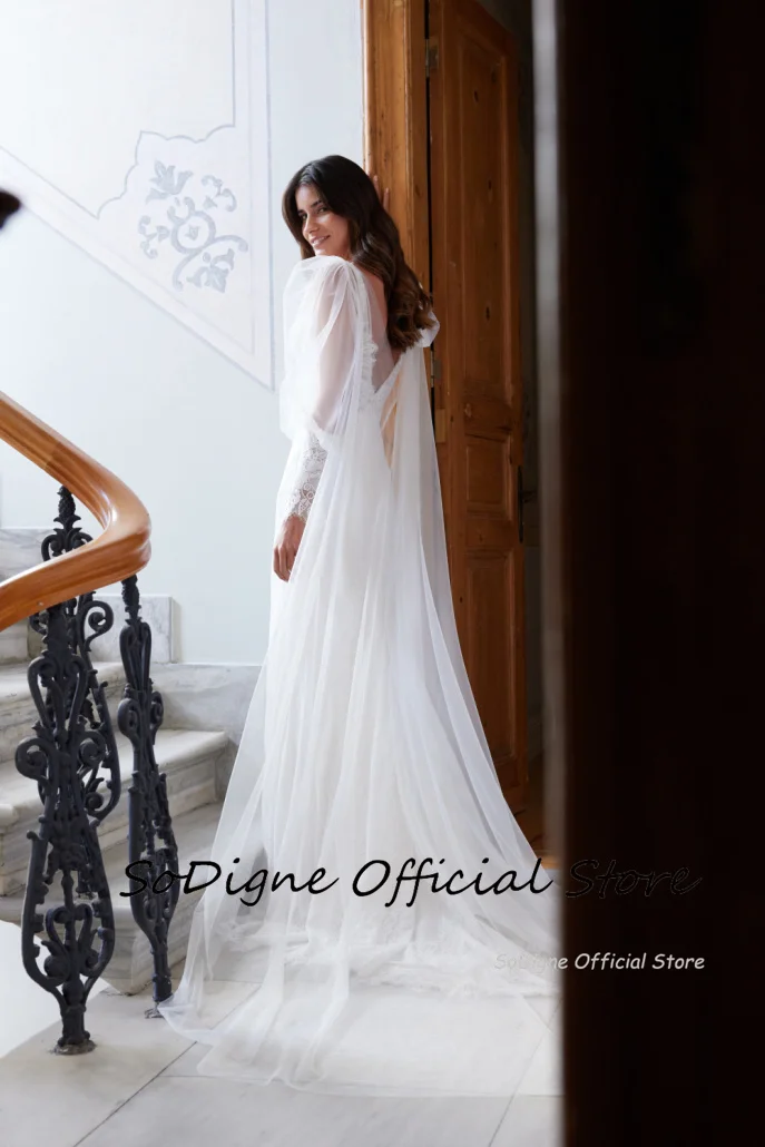 SoDigne Mermaid Boho Wedding Dresses Sweetheart Long Sleeves Lace Bridal Dress 2025 Beach Wedding Gown Robe De Mairee 13 Se755352f71bf42b5855485956bed462ab