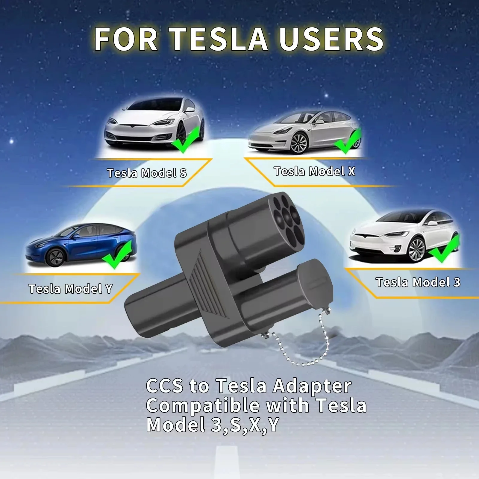 BERET CCS2 to Tesla EV Charger Adapter AC + DC 250A 1000V Electric Vehicle DC Charging CCS2 To Tesla Convertor dc combo 2
