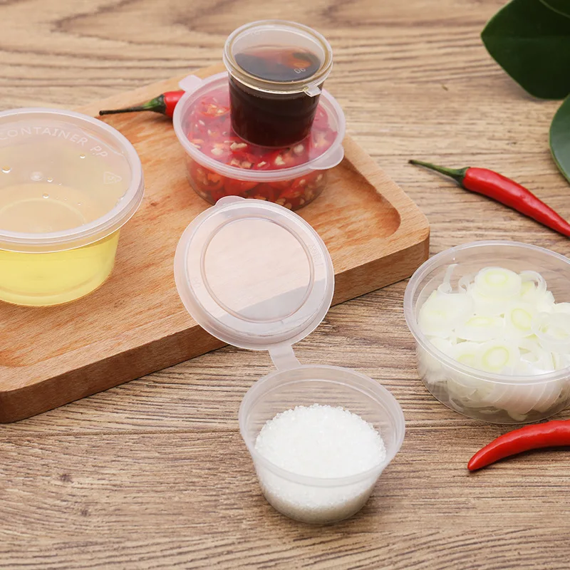 10pcs Disposable Sauce pot Chutney Cups Slime Storage Container Boxes With Lid 3