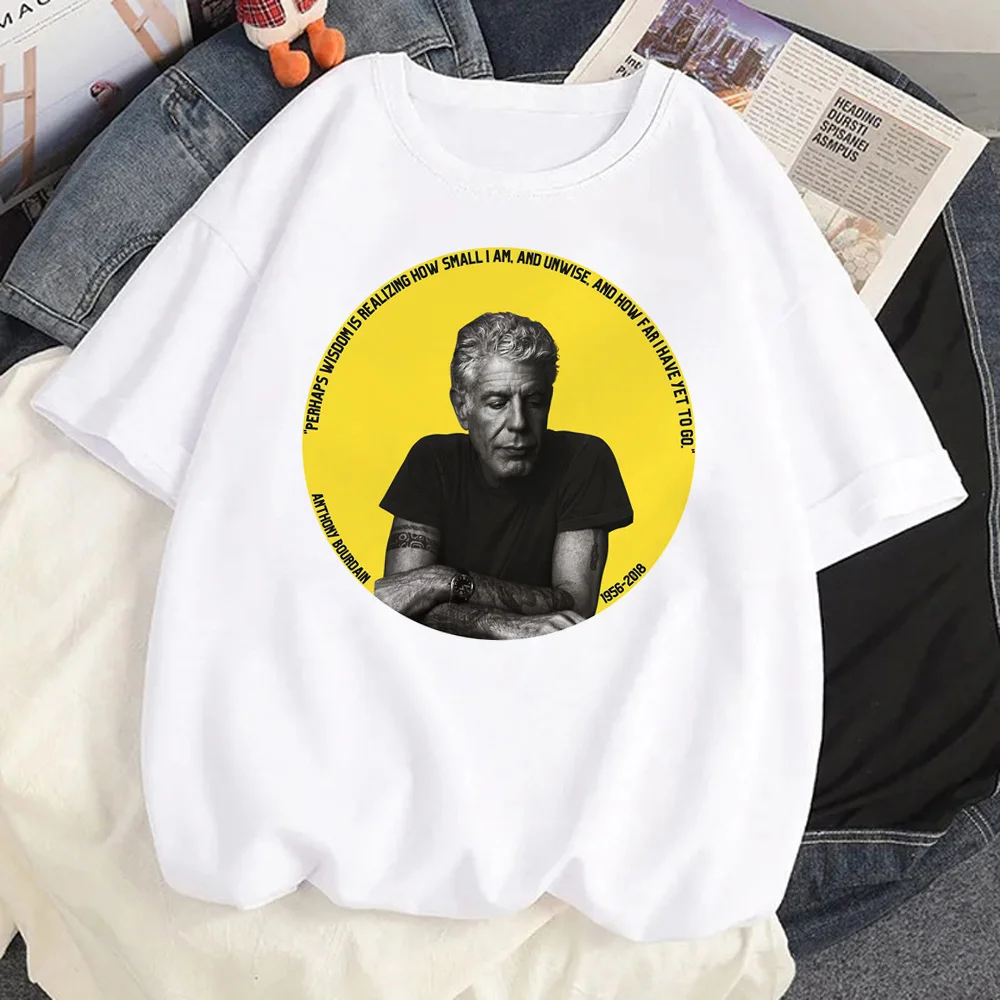 Anthony Bourdain Top Uomo Anime Harajuku Comic Tee Man Designer Manga Harajuku Abbigliamento