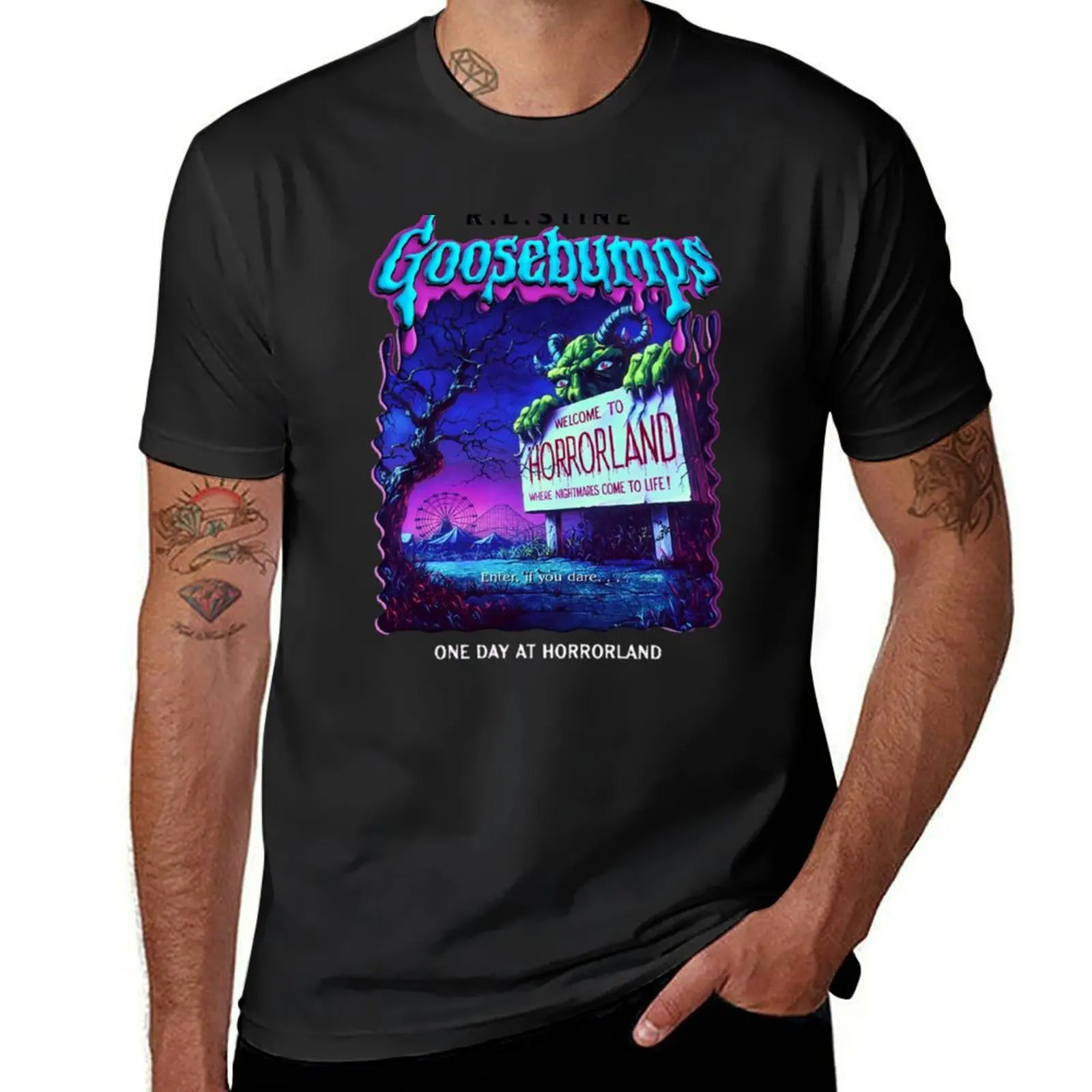 Goosebumps One Day At HorrorLand T-Shirt animal prinfor boys sweat mens graphic t-shirts pack