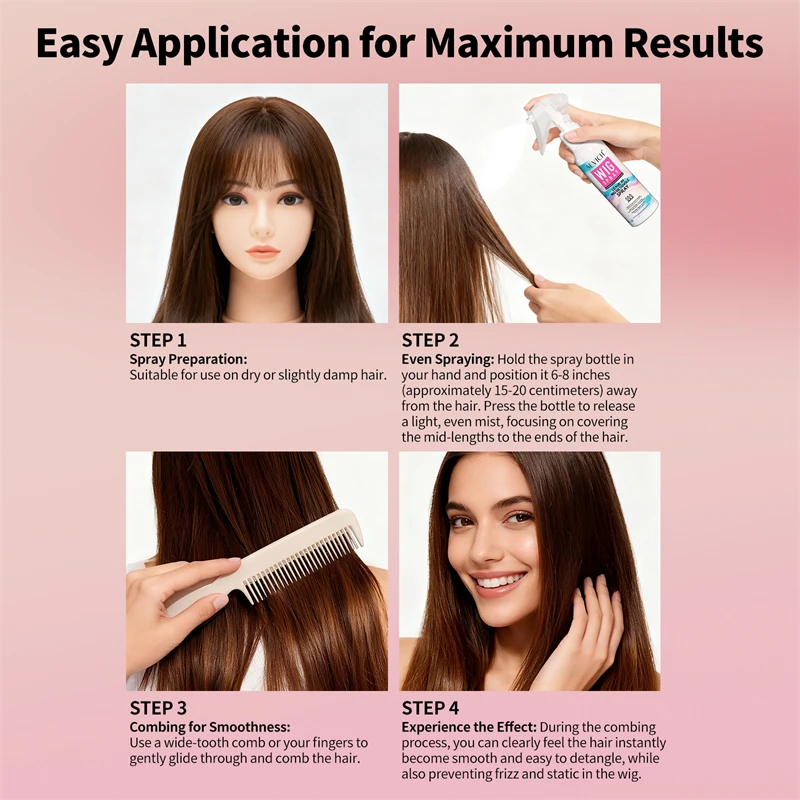 Wig Revitalizing & Heat Protection Spray - 100ml Leave-in Conditioner & Detangler