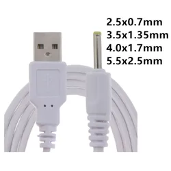 Universal 5V USB to 2.5x0.7mm/3.5x1.35mm /4.0x1.7mm/ 5.5x2.5mm Power Cable Charger Cable for Fan Speaker Router LED Light
