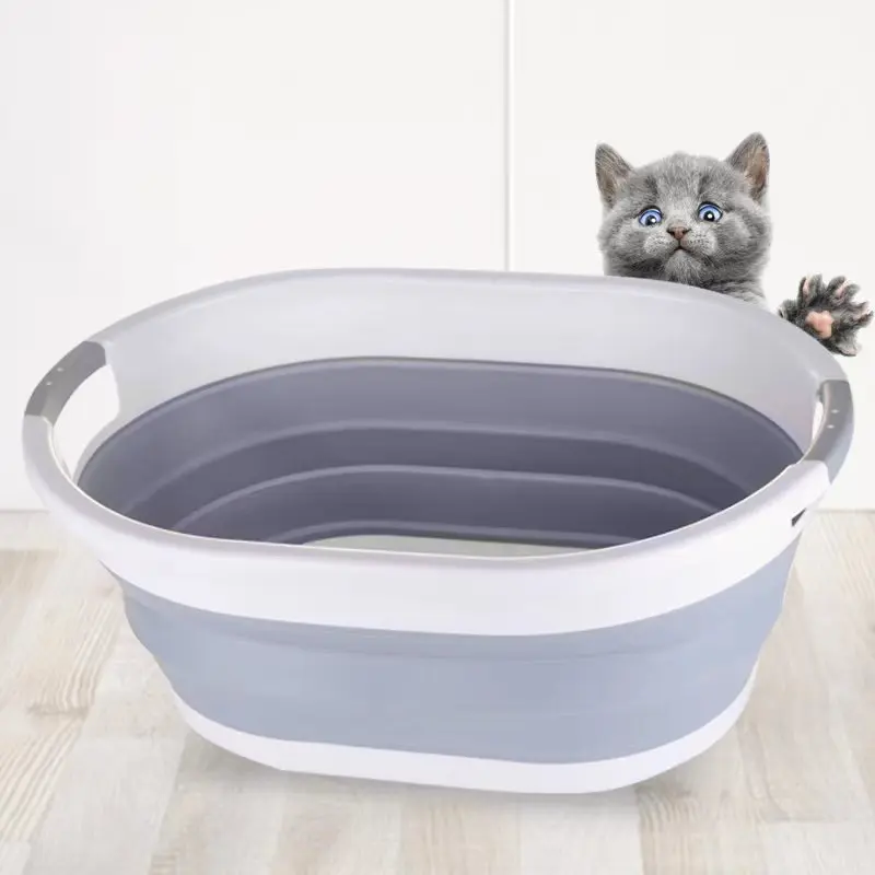 Foldable Pet Shower Bathtub Portable Silicone Puppy Cats Bath Tubs
