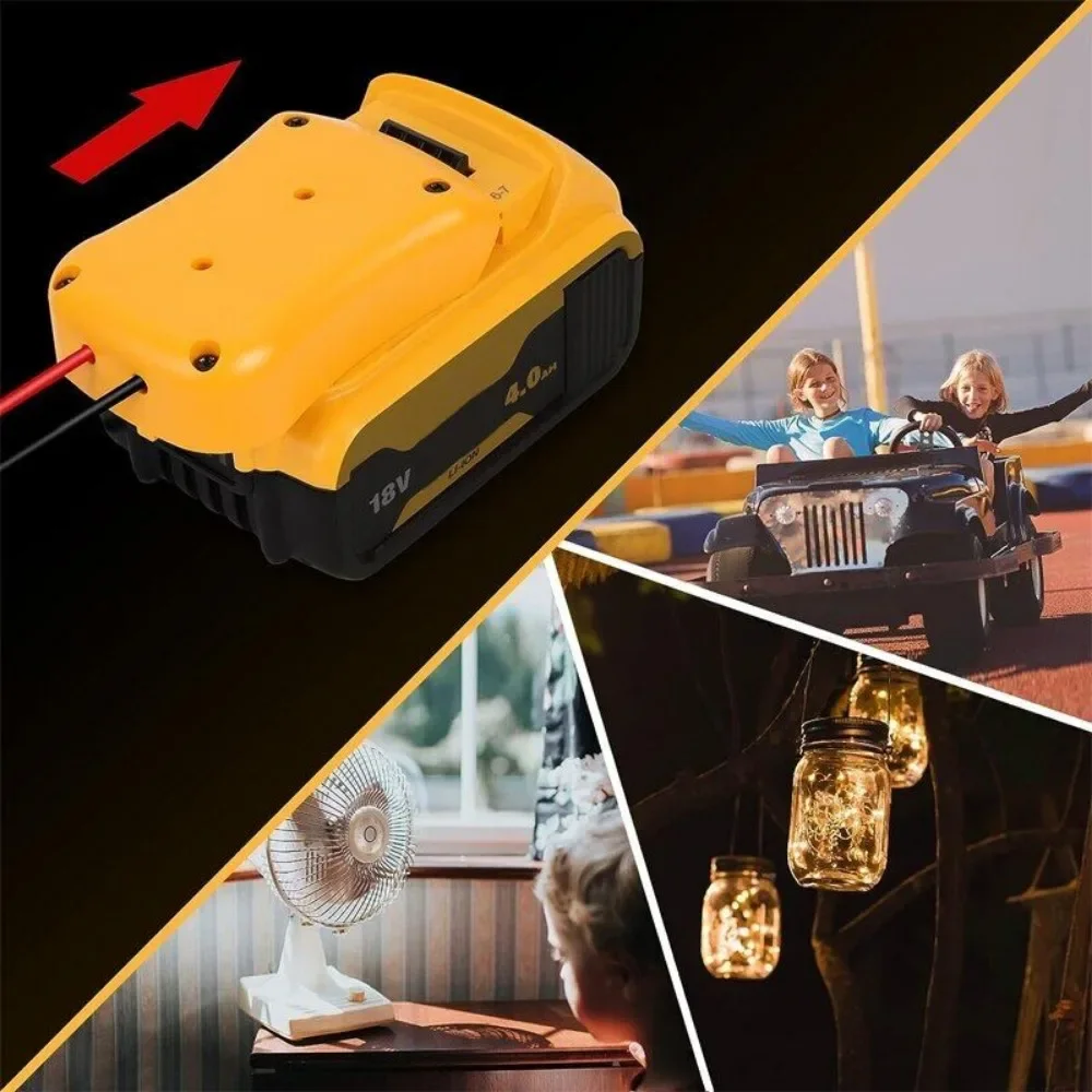 DC 20V  12V 스텝 다운 120W 전압 레귤레이터 컨버터 Dewalt 20V 리튬 이온 배터리 용 Aadpter DIY 파워 휠 인버터 벅