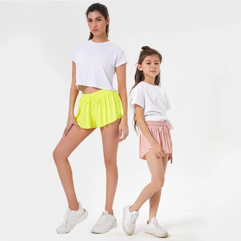 Athletic Shorts Women Gym Yoga Workout Running Tennis Comfy Skort Casual Parent-child Dress Short Skirt Children's Girls Pants sports shorts running shorts yoga shorts workout shorts