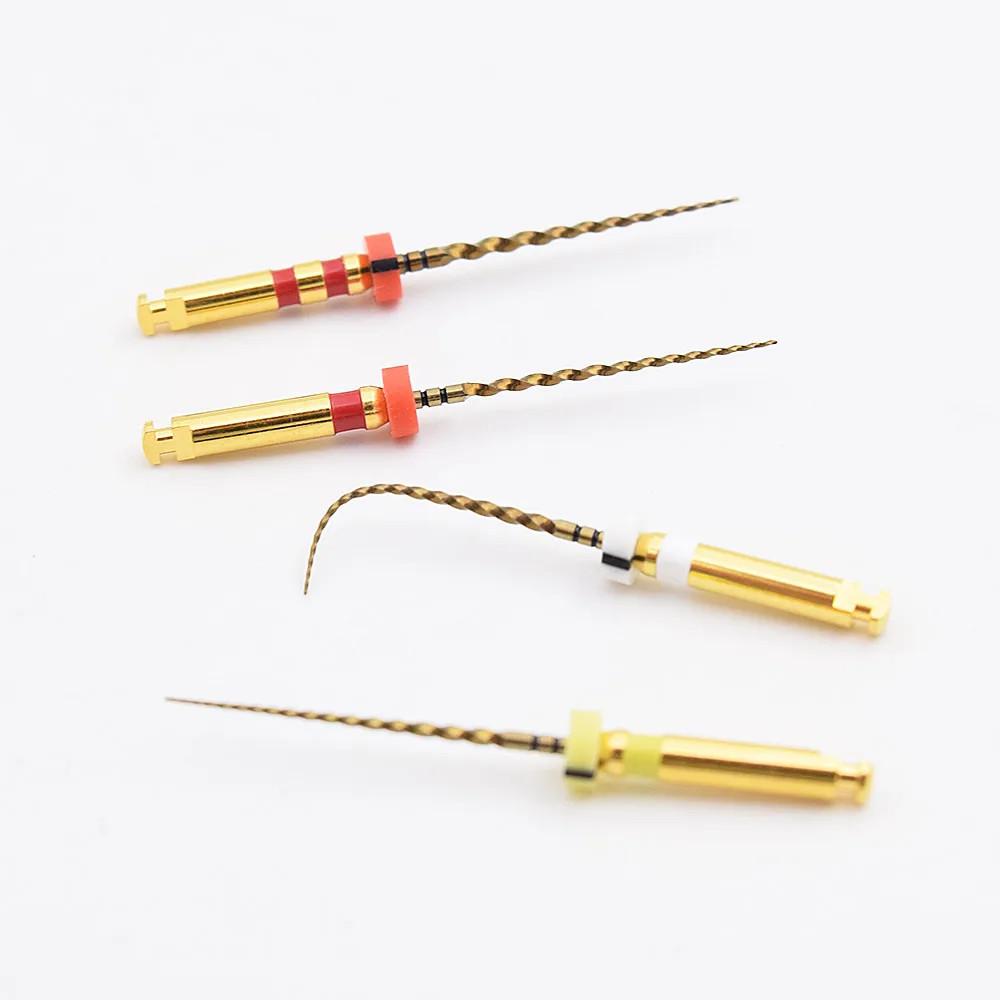 Dental 04 06 Taper Root Canal Treatment Rotary Heat Activated Golden Files Dentist Tools Endodontic Files 2