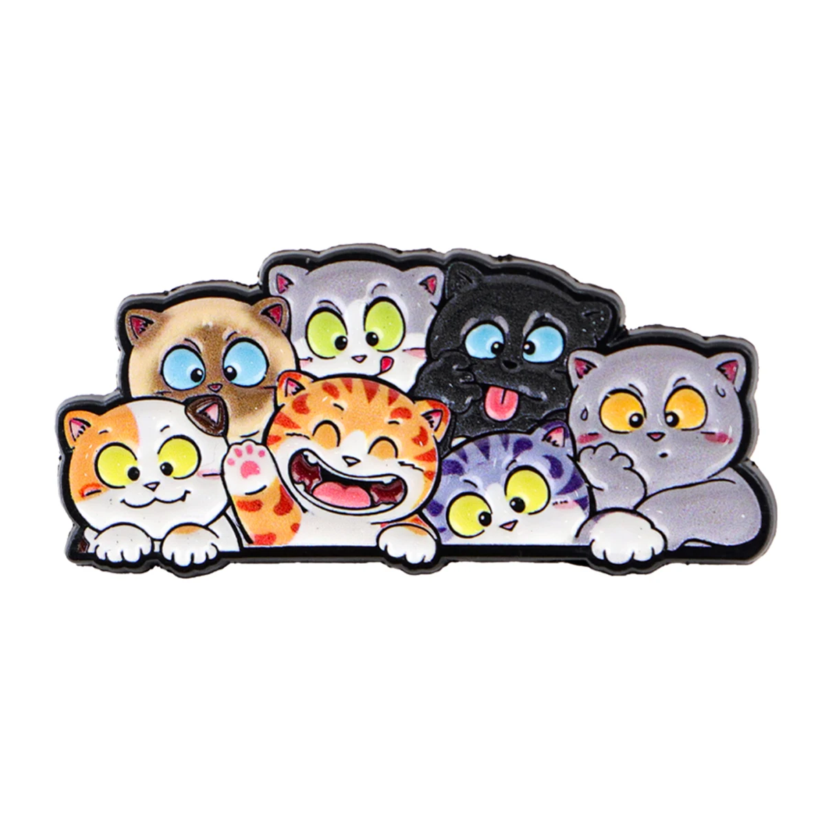 Cute Cat Enamel Pin Cartoon Animal Brooch Lapel Pins Badge Backpack Clothing Accessories