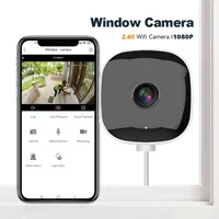 Caméra de fenêtre remplace les caméras extérieures, WiFi 2.4/5GHz, résolution 3MP, Vision nocturne polychrome à travers la fenêtre, Mini caméra 1