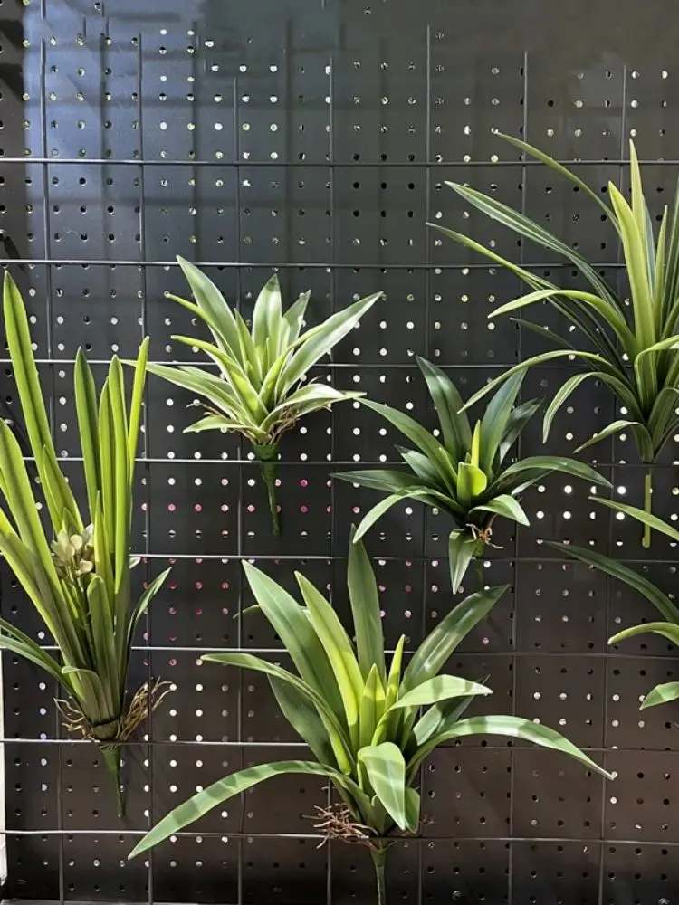 15/16/24 Blatt realistisches Gefühl künstliches Orchideengras grüne Chlorophytum-Pflanzen DIY Indoor Floral Hausgarten Hochzeit Hotel Dekor – Detail 1