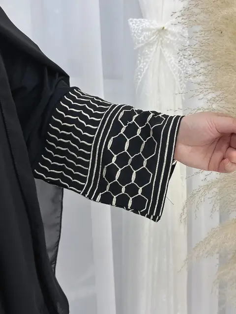 Fashion Embroidery Kimono Oversized Muslim Robe abaya syari 4 Fashion Embroidery Kimono Oversized Muslim Robe abaya syari 4