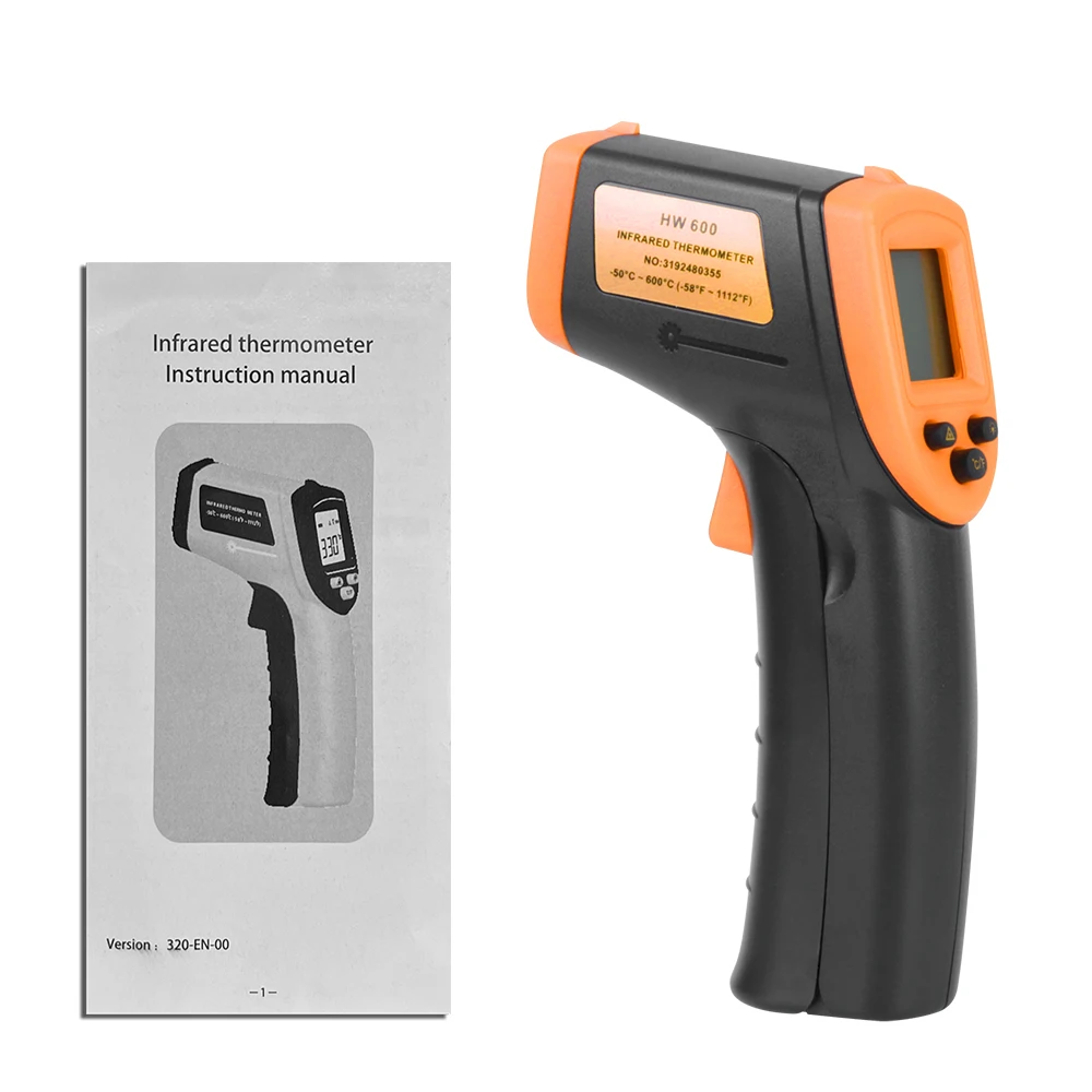 1 PC Infrared Thermometer Gun, Handheld Thermometer Gun for Cooking  Testers, Pizza Ovens, Grills and Engines - Laser Surface Temperature Reader  -58F to 1112F - Suitable for Food, Indoor and Outdoor Temperature