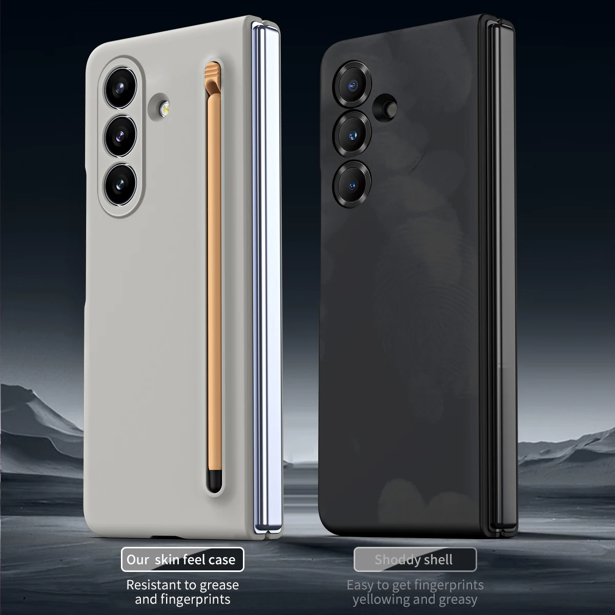 Versatile Foldable Phone Case with Stylus and Pen Slot