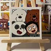 2 Sets Mini Canvas Panel Wooden Easel Sketch Pad Settings For Painting Crafts Drawing Decoration Gift Art Supplies 3