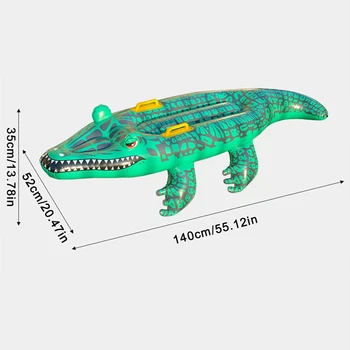 Inflatable Floating Row Children Adults Water Toys Crocodile Shape Simulation Inflatable Animal for Swimming Kids Pool 6