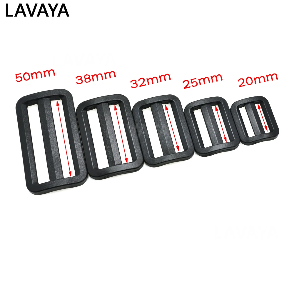Plastic Buckle Curve Tri-Glide Slider 20mm 25mm 32mm 38mm 50mm Adjustable for Belt Suitcase Bags DIY 5pcs