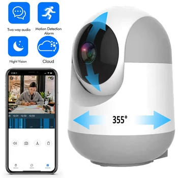 XVIM 3MP Baby Monitor 2K WiFi Security Camera Smart Home Wireless IP Surveillance Camera Motion AI Automatic Tracking Audio 1
