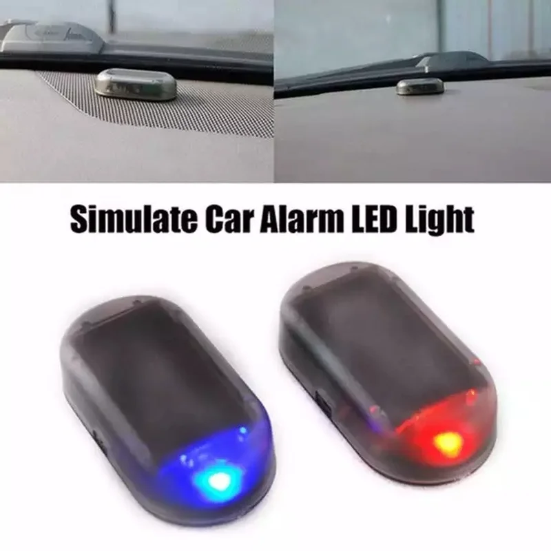 

Car Fake Security Light Solar Powered Alarm Lamp Simulated Wireless Warning Anti-Theft Caution Lamp LED Red/Blue Flashing Safety