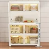 Nordic Aluminum Alloy Kitchen Cabinets For Kitchen Furniture Sideboard Multi-layer Multifunction Floor Type Household LockersZAQ 3