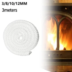 1*White Gasket Cord Stove Door Fireplace Cord Fiberglass High Temperature Woodburner Sealing Rope Replacement 6/8/10/12mm