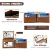 WESTAL RFID Men's Leather Wallet for Card Holders Slim Wallets with Photo Windom ID Purse Short Wallet Clutches Money Bags 4