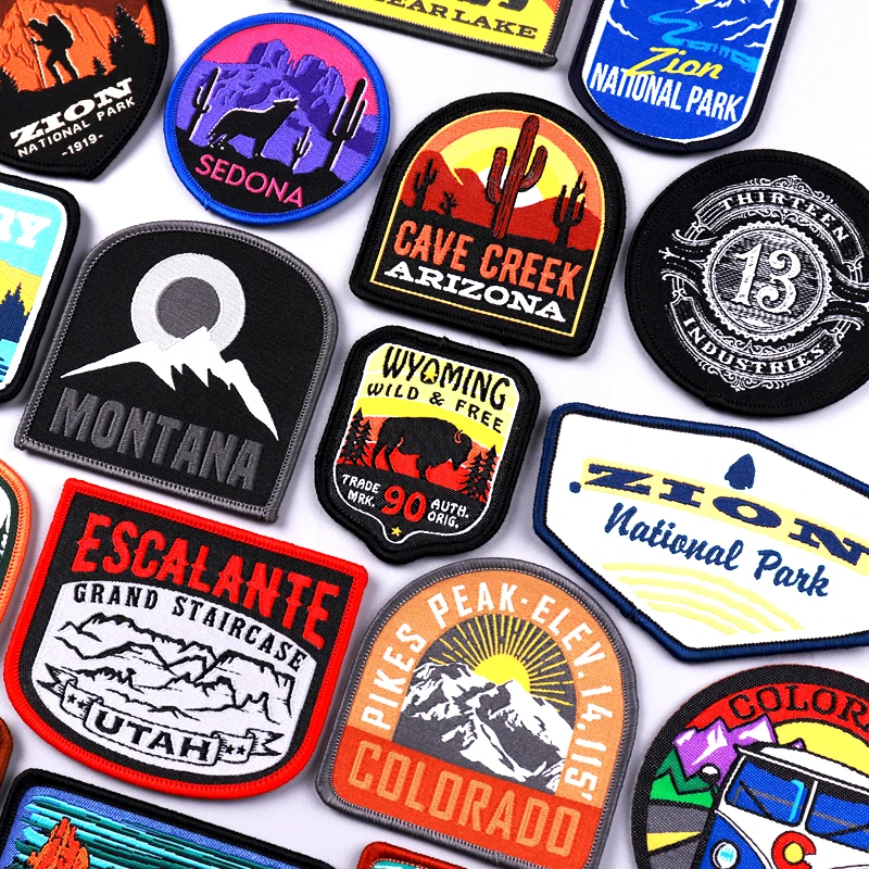 Wilderness Patch Sewing Patches On Clothes Outdoor Patches For Clothing  Self-Adhesive Patch For Clothes Hook Loop Sticker Badges
