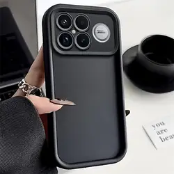 Straight Edge TPU Silicone Soft Shell Protective Phone Case, Bumper Cover for POCO F8 Pro (Black)