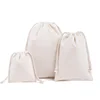 Reusable Cotton Drawstring Bags Fabric Storage Bag for Sundries Fruit Vegetable Kitchen Produce Bags Drawstring Gift Bag 5
