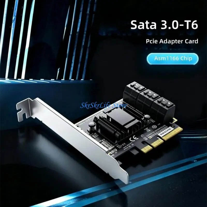 6Gbps 전송 속도와 광범위한 시스템 호환성을 갖춘 E65E 데스크탑 컴퓨터 SATA3.0 확장 카드