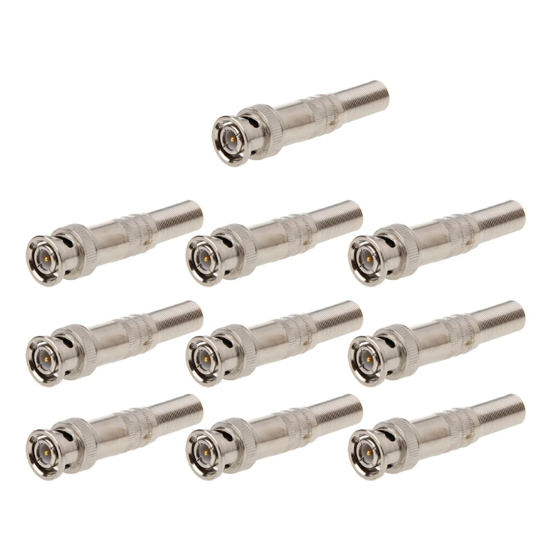 10Pcs BNC  ÷ Ŀ  RG-59  ̺ CCTV ī޶