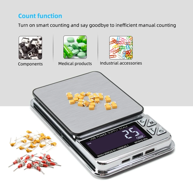 Balance électronique numérique LCD portable, balance industrielle de  précision pour cuisine, balance à bijoux, 0.01G, 1000G - AliExpress