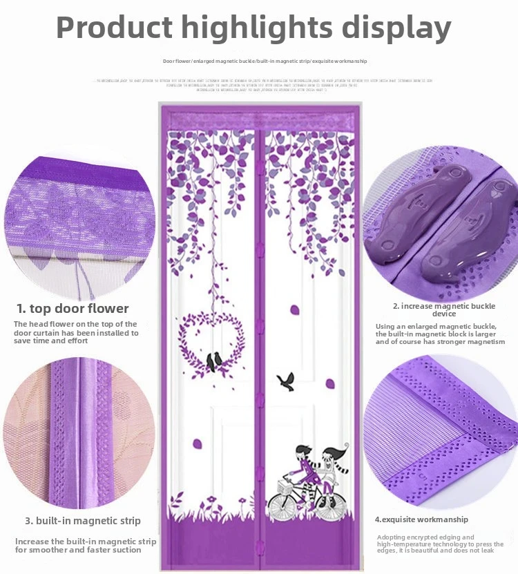 1PCS Anti-Mosquito Net Summer Automatic Closing Magnetic Mosquito Net Invisible Door Mesh Anti Bug Fly Partition Curtain