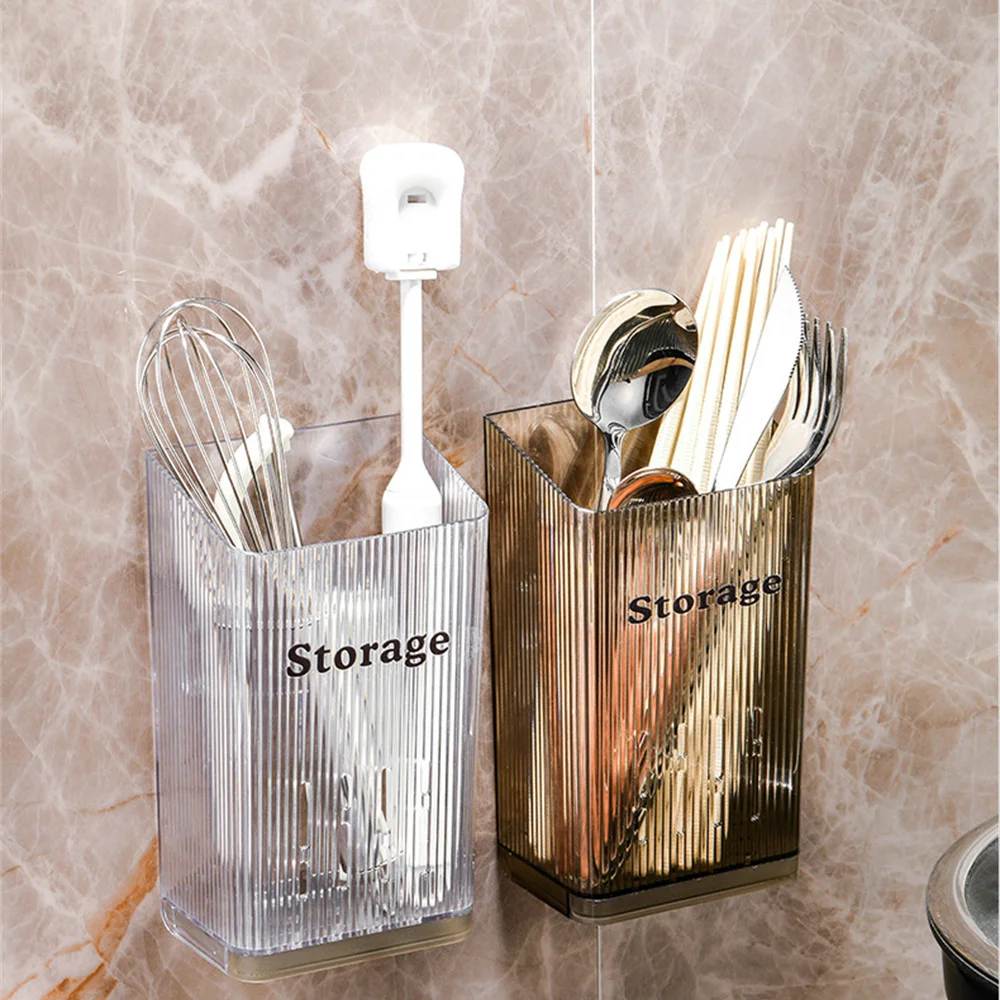 

Настенный ящик для хранения, современная простая настенная стойка для хранения палочек, вилок, ножей, вилок