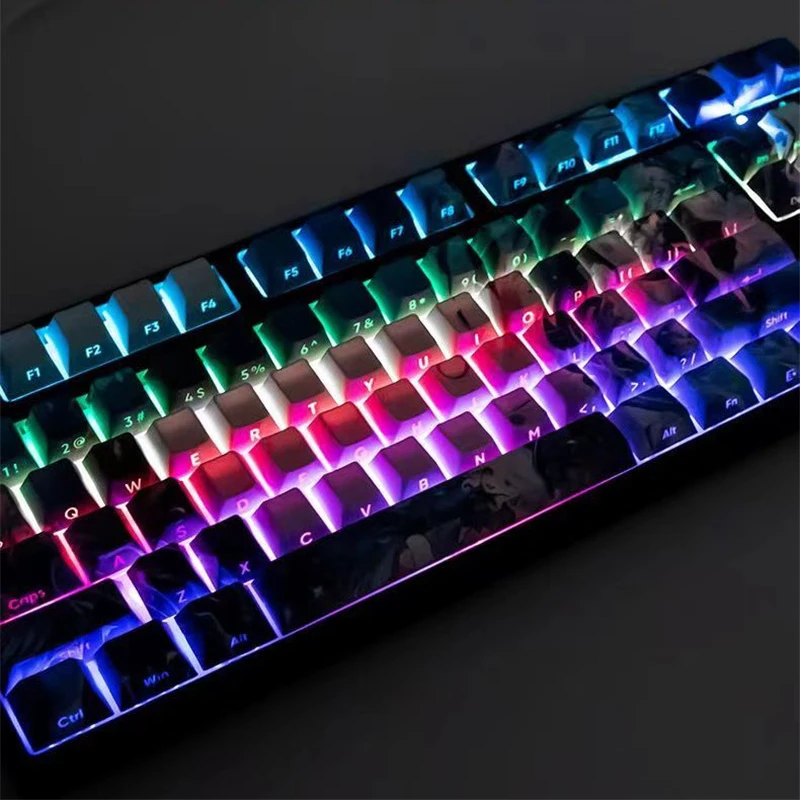 Genshin Impacto Furina Keycaps Pbt Perfil Cereja Jogo Anime Caps Chave Personalizado para Cherry mx Teclado Mecânico - Imagem 6