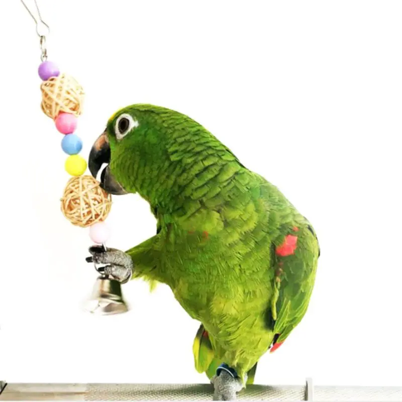 Pet Birds Cage Hammock Swing for Small Parakeets Cockatiels Conures Finches Toy
